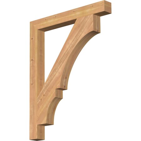 Ekena Millwork Balboa Block Smooth Bracket, Western Red Cedar, 3 1/2"W x 32"D x 40"H BKT04X32X40BOA05SWR